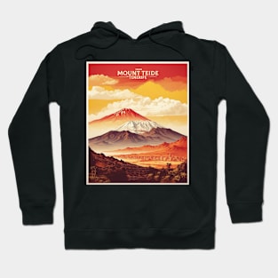 Mount Teide Spain Travel Tourism Retro Vintage Hoodie